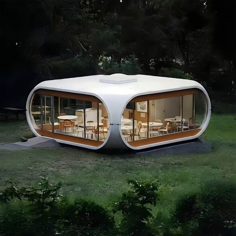Jednowarstwowa, odpinana kapsuła Apple Cabin o nieregularnym kształcie